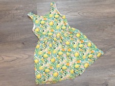 EUC Sweet Honey Clothing girls size 8 short leggy romper floral fruit lemon