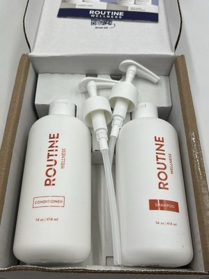 Routine Wellness Shampoo and Conditioner Set, 14oz, Coconut & Vanilla- New