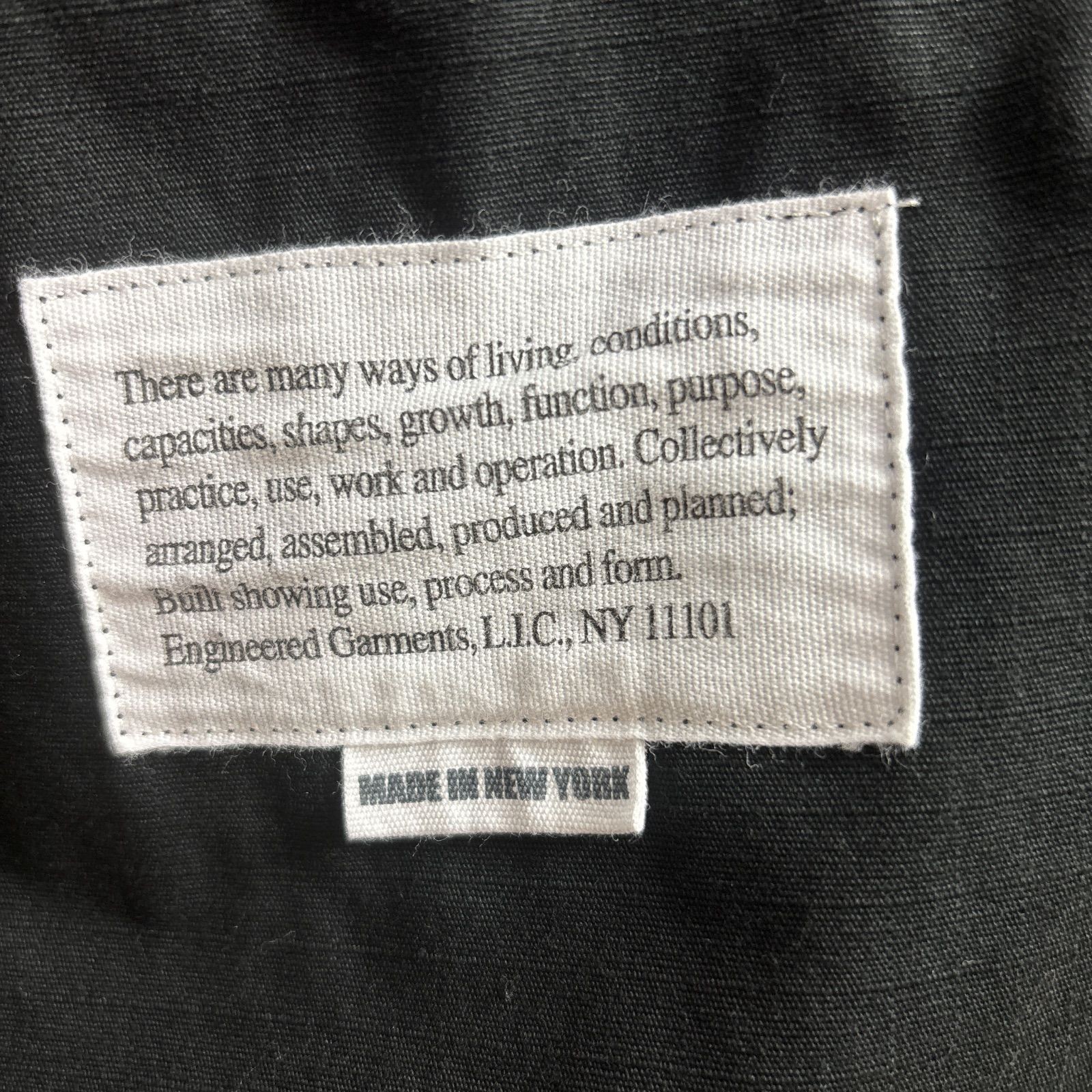 S00520 Engineered Garments Collarless Jacket Cott… - image 9