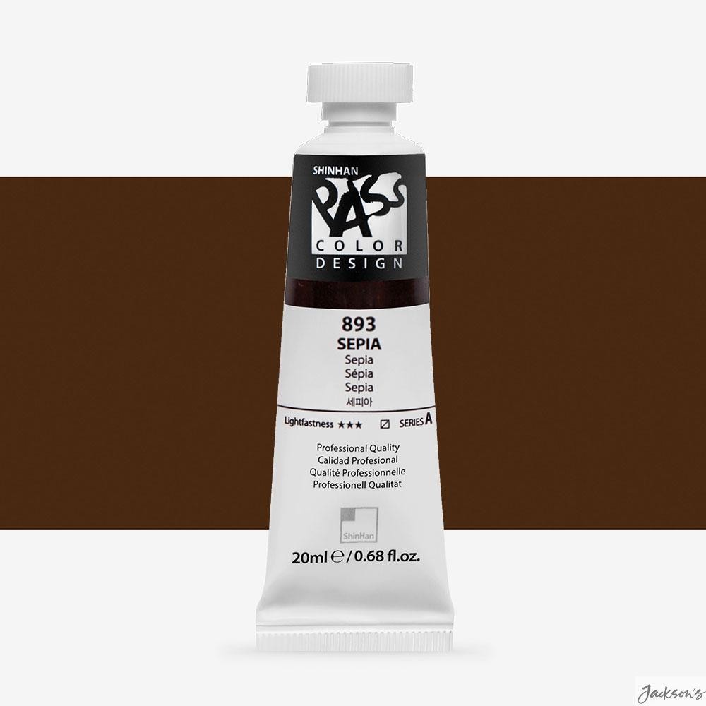 ShinHan Pass Watercolour Gouache Hybrid Paint 20ml Sepia For Artists