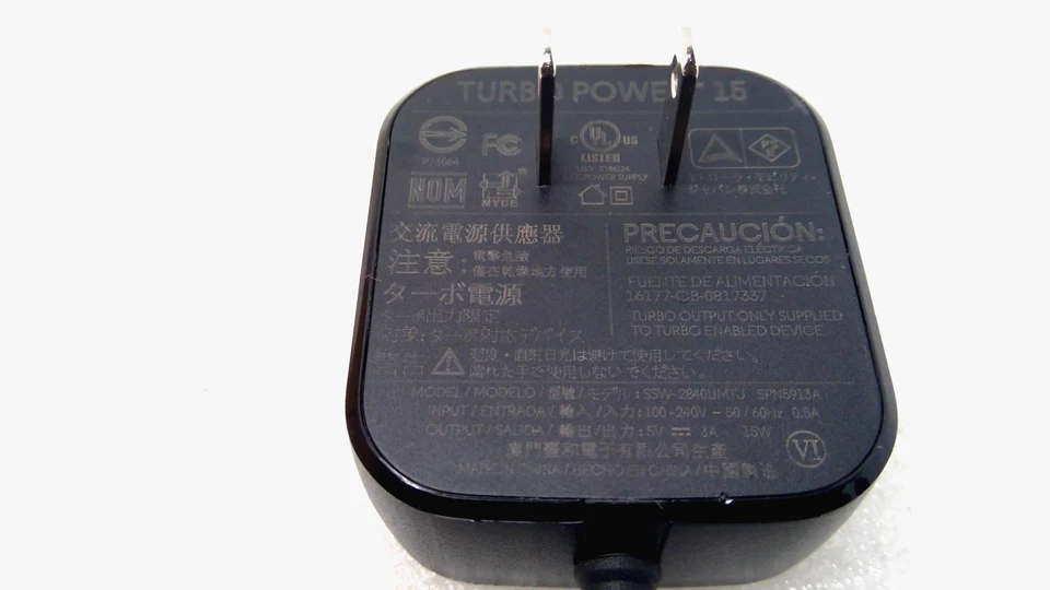 Motorola USB-C Wall Plug Cell Phone 15W Charger TurboPower 15 SPN5912A 5V-3A - Image 3 of 4