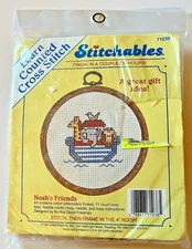 Dimensions Stitchables Counted Cross Stitch Kit 71038 NOAH'S FRIENDS w/ 4" hoop