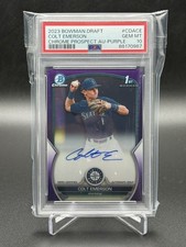 2023 Bowman Draft - Colt Emerson - Chrome Prospect AUTO Purple /250 PSA 10