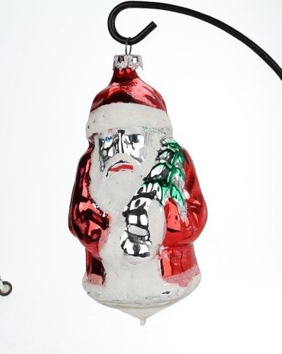 Vintage Glass Ornament tree Santa Claus West Germany | eBay