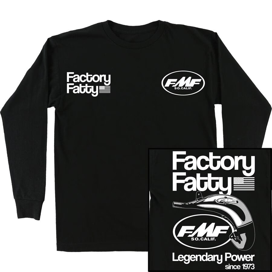 FMF Factory Fatty Long Sleeve Shirt - Black, Medium HO25119900-BLK-M