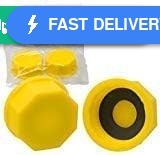 Solid Base Replacement Utility Can Cap - Yellow Coarse Thread Cap To Prevent... Solid Base Replacement Utility Can Cap - Yellow Coarse Thread Cap To Prevent...