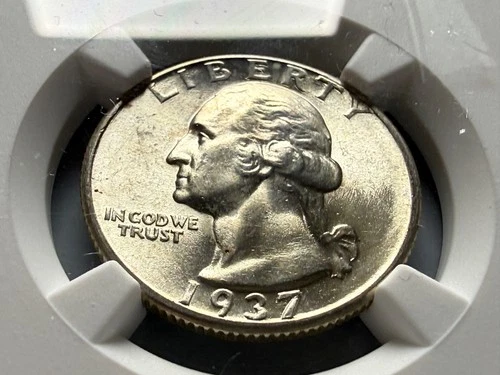 1937 Washington Silver Quarter NGS MS64 Crispest Detail Brightest Luster
