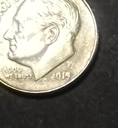 2015-P Roosevelt Dime Error Double Die Obverse - Picture 3 of 4