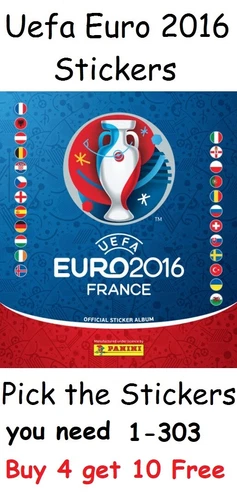Panini UEFA Euro 2016 France Stickers Official Collection Pick the stickers need