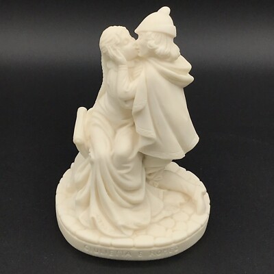 Romeo & Juliet Giulietta E Romeo Signed Lucchesi Faro Alabaster Sculpture Italy