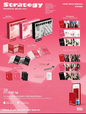 TWICE Strategy アルバム 複数バージョン3セット　ラキドロ✖️3 TWICE - STRATEGY [Platform Nemo ver.] Album+Extra Photocards Set