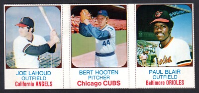 1975 HOSTESS PANEL #10 11 12 Joe Lahoud Bert Hooten ERROR  Paul Blair SP VG-EX A