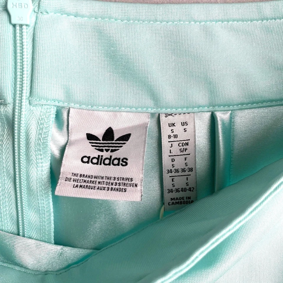 Adidas Originales 3S Mini Falda Mujer S Flash Aqua Como Nueva Reciclado Atletismo JP3653 Foto 3 de 4