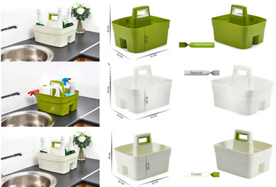 Kunststoff Praktischer Aufbewahrungskorb Küche Caddy Tablett mit Griff Reinigung Organizer 