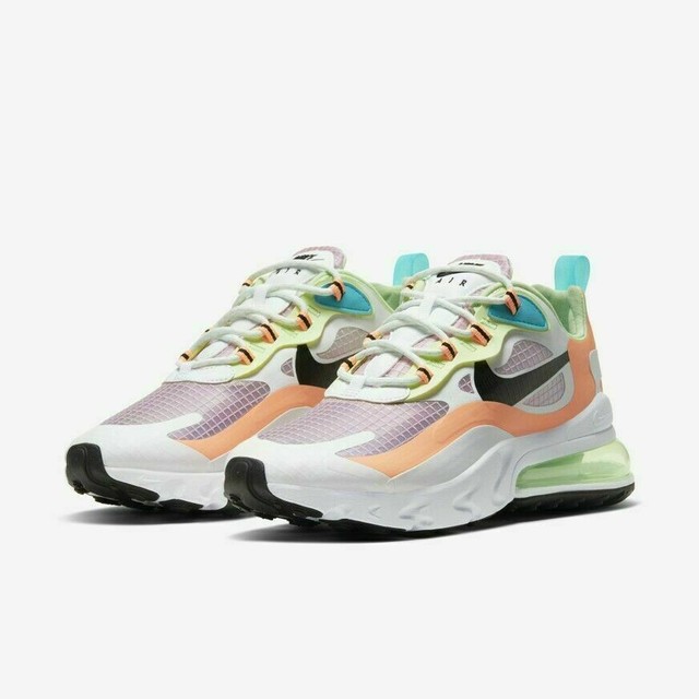 Nike Women's Air Max 270 React Black/White-Bleached Coral - AT6174-005
