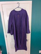 JOSTENS 5'10-6'0 Masters The Elements Graduation Gown Zip Purple with Cap