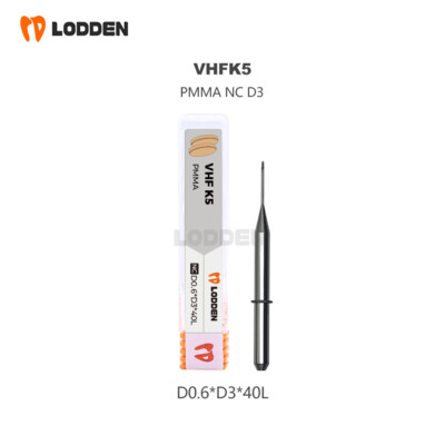 VHF K5 Tungsten Carbide Rotate Head PMMA Milling Burs CAD/CAM For Resin 4 Sizes