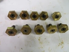 10 Mitee-Bite Products MB-4 Fixture Clamps Eccentric Cam Action 1/4-20 Hex Brass