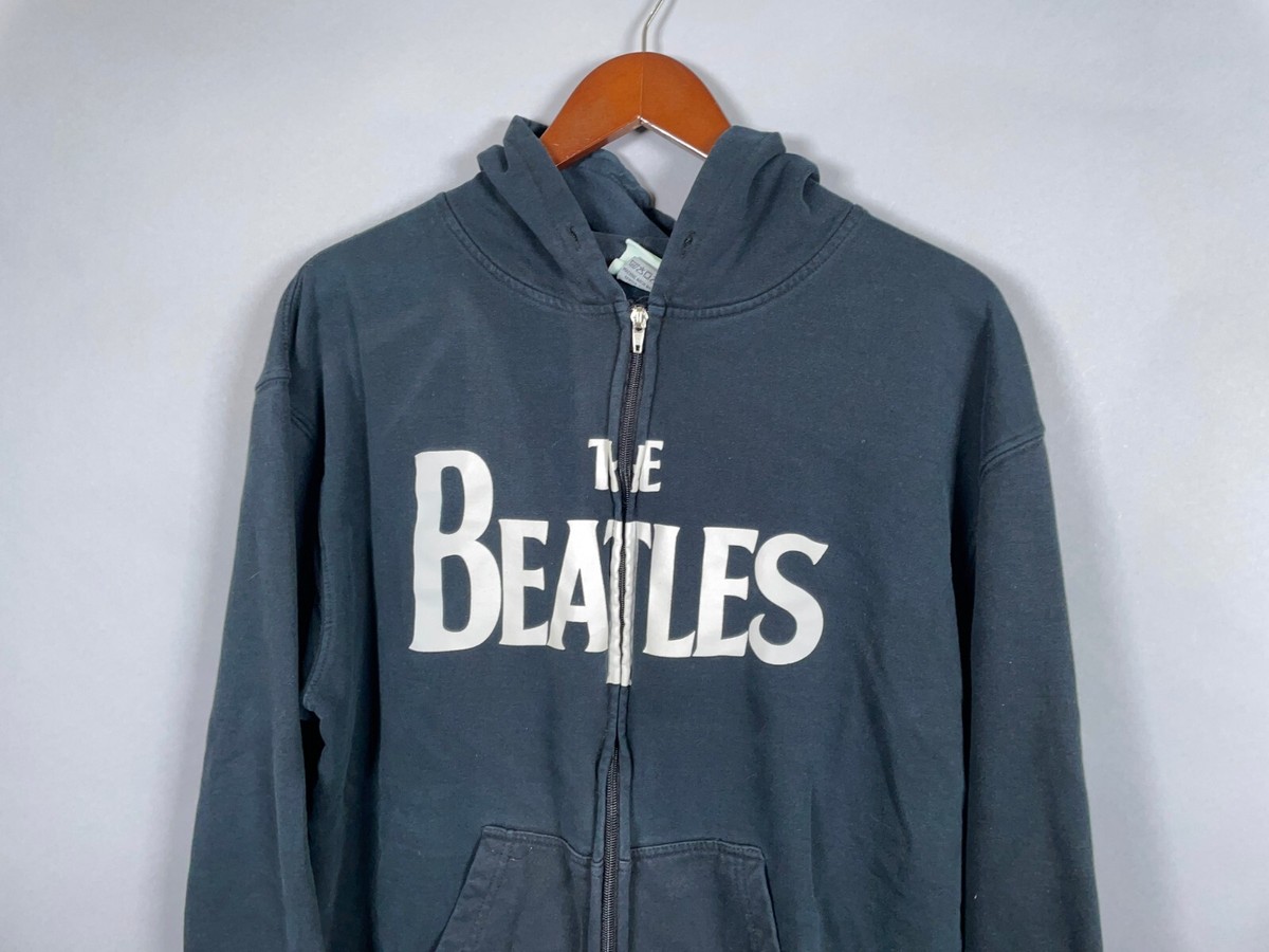 トップス the beatles VTG 2005 The Beatles Zip Up Hoodie Adult XL Black Sweatshirt