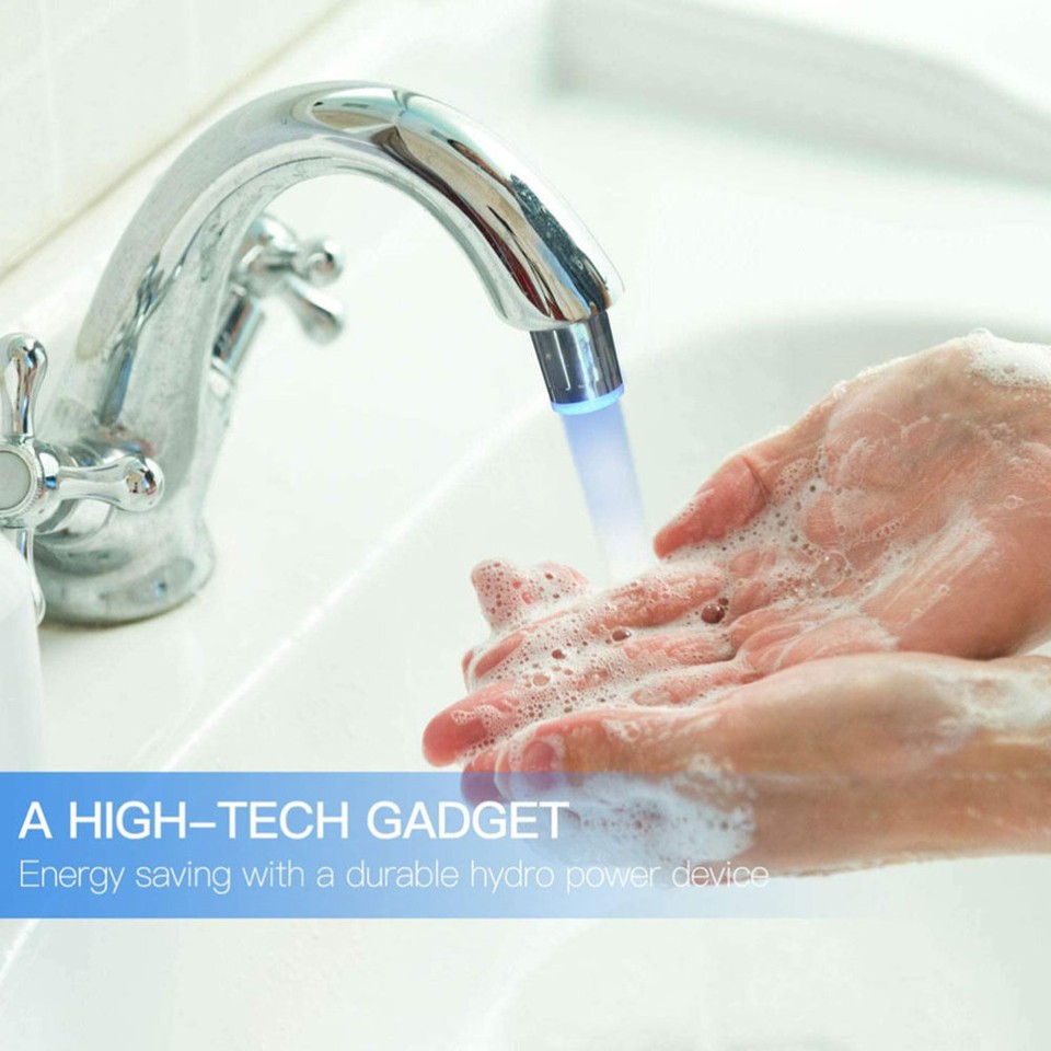 LED Water Faucet Colour Changing Kitchen Taps Luminous Aerator eBay