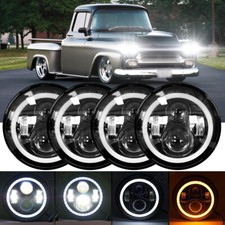 For Chevy 3100 Truck 1958 1959 4pcs 5-34 5.75 Inch Led Headlight Hilo Beam