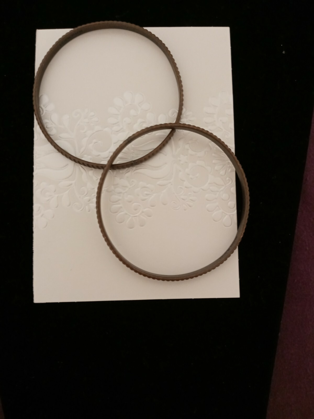 Vintage Solid Copper Bangle Ribbed Bracelets each… - image 2