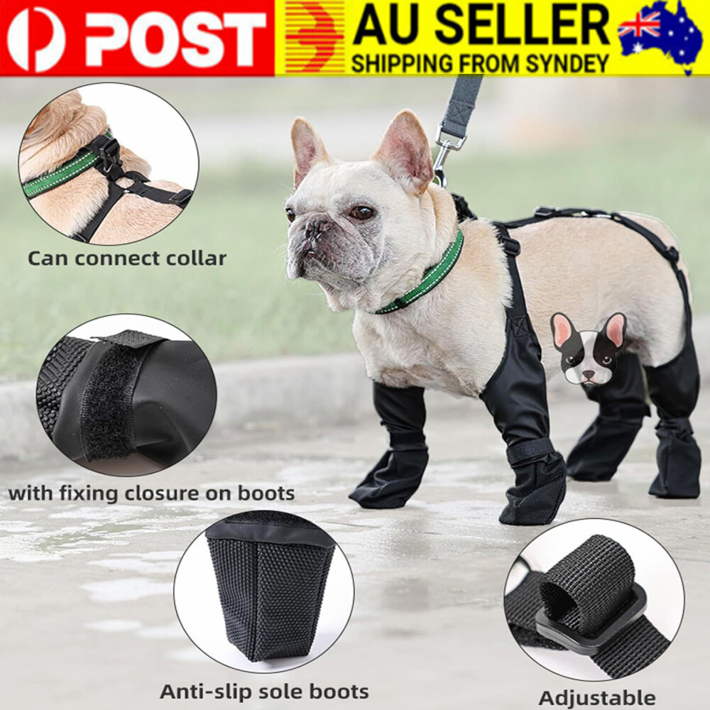 Adjustable Dog Boots Waterproof Pets Paws Protector Dog Shoes