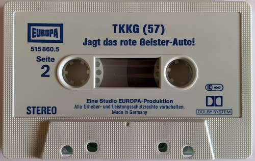 TKKG, Folge 57 - Jagt das rote Geister-Auto! (1988) Hörspiel-MC, gebraucht - Bild 4 von 4