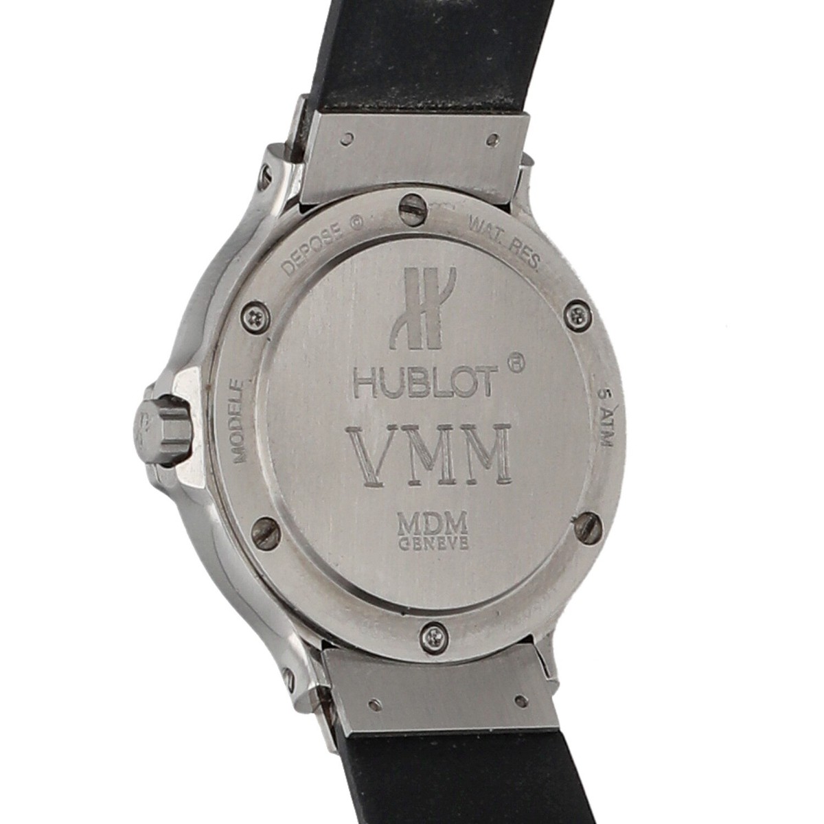 Hublot MDM 13911.5.054 Steel 28mm Diamond Silver Dial Rubber