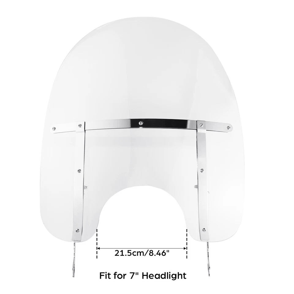 QUICK DETACH Clear Windshield Screen Fit For Harley Davidson Softail FLST FLSTC - Image 4 of 4