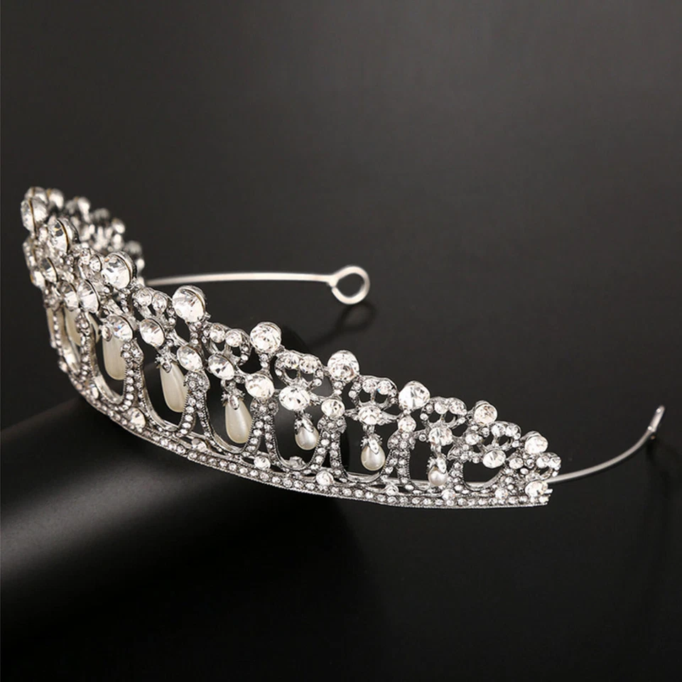 Deartiara cristal strass princesse Diana amour noeud diadème couronne de mariage - Photo 4/4