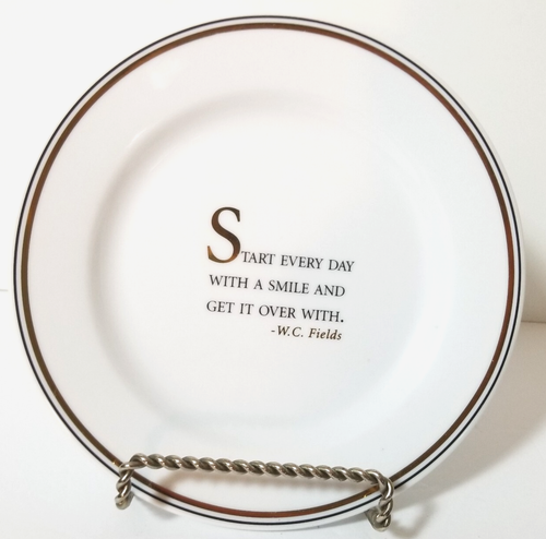 Restoration Hardware Set Of 4 Famous Quotes Dessert Salad Plates - Picture 14 of 14