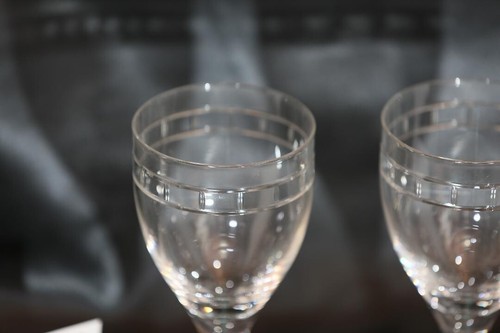 TIFFANY & Co. Crystal Atlas Wine Glass Swing Pair Set Gift 7.5cm 2.95inch - Picture 4 of 6