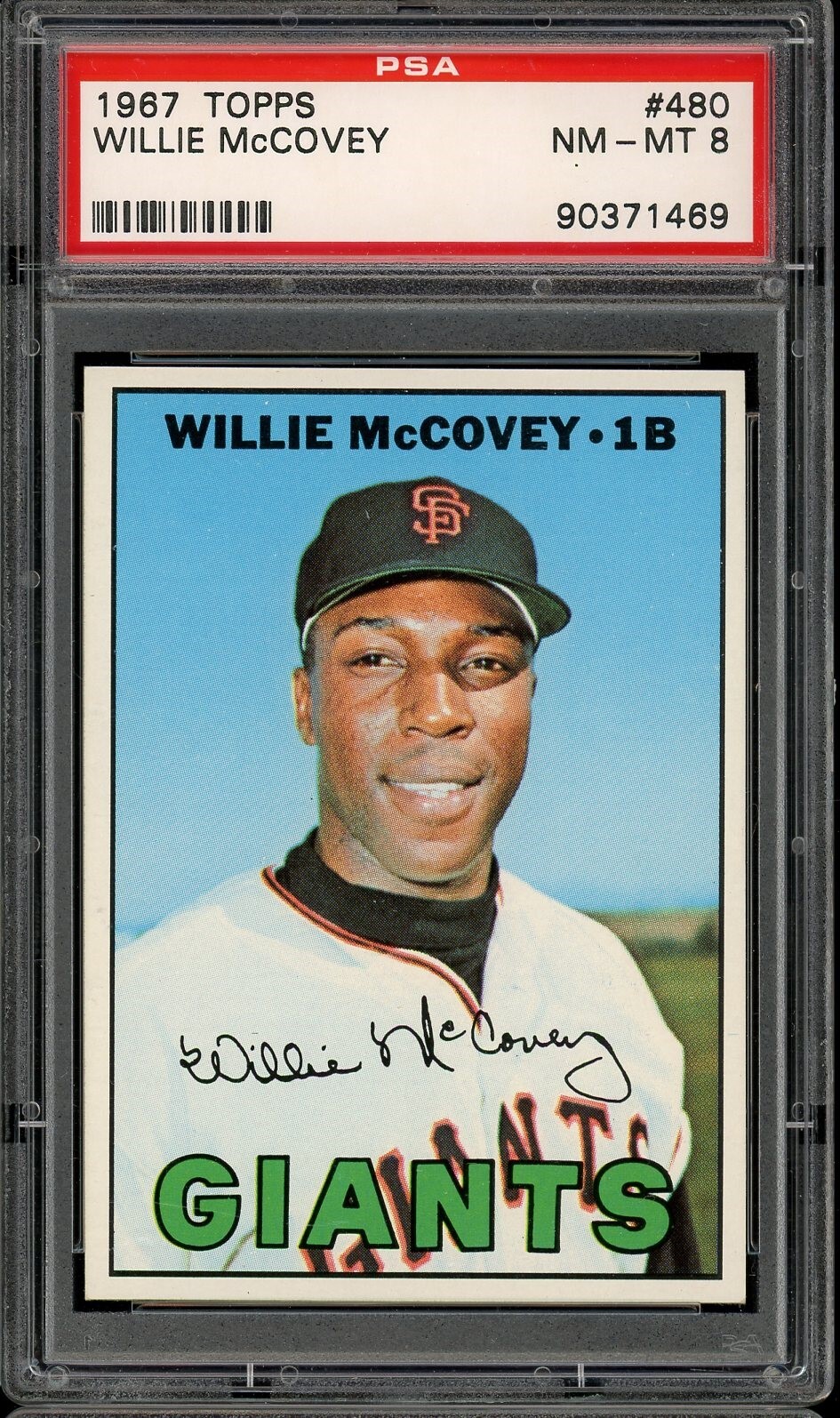 1967 Topps Baseball #480 Willie Mccovey PSA 8
