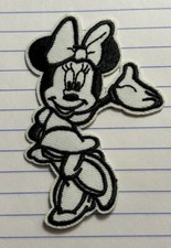 Minnie Mouse Cartoon Character Embroidered Iron On Patch Bow vintage look Wave