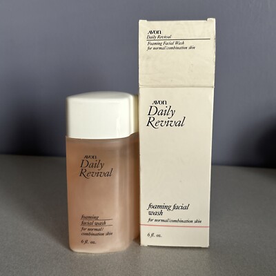 NIB '92 Avon Daily Revival Foaming Facial Wash Normal / Combination Skin 6 fl oz