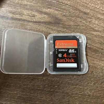 SanDisk Extreme 4GB SDHC Class Memory Card - 30MB/s, HD Video,