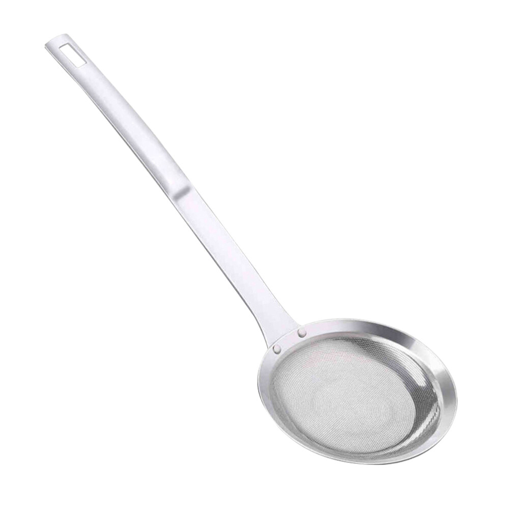 Colador cuchara de metal rejilla de malla colador de arroz Jajangmyeon pasta cuchara de filtro de aceite