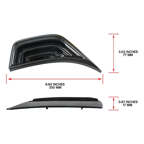 Amber/White LED Fender Air Vent Side Marker Light for 18-23 Jeep Wrangler JL/JT - Picture 3 of 11