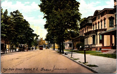 Postcard Trenton New Jersey NJ Estate Street View  early divided back   B3