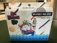 Unicorn Inflatable Pool Float 55" x 50" Ages 8 New Old Stock