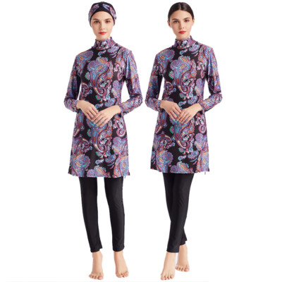 white christmas dresses 3 Pieces Set Hooded Halal Bathing Suit Muslim Swimwear Full Coverage I –  Urgarment main image 1