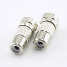 2/10pcs F Male Plug To RCA Female Jack Coaxial Cable TV F-type Connector Adapter