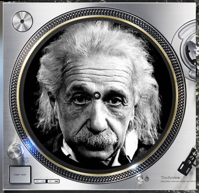 Albert Einstein #2 Genius Slipmat Turntable 12'' LP Record Player, DJ Audiophile 