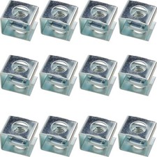 12pcs M6 Cage Nuts Carbon Steel U-Shaped Slide-on Cage Nut