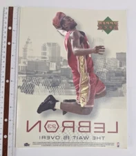 LEBRON JAMES 2003 Upper Deck PROMO Wall Stars Window Sticker Store Display Unuse