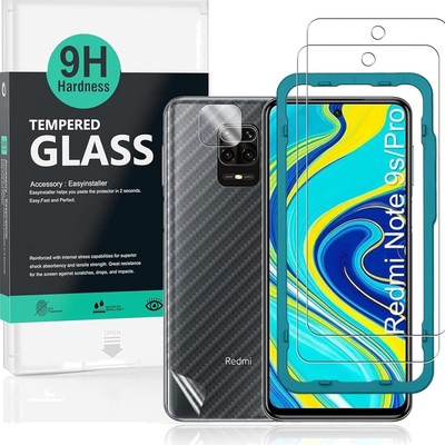 Full Coverage Anti-Fingerprint Protector with Easy Install for Redmi Note 9S/Pro