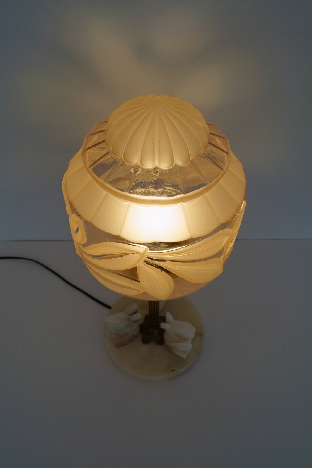 Unique Design Table Lamp Desk Light Lamp "WHITE DOLPHINS" Onyx