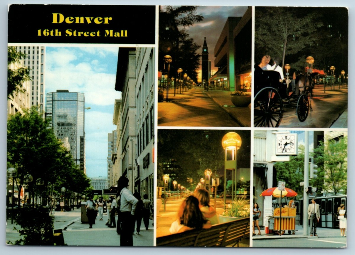 Multi View 16th Street Mall Denver Colorado CO Continental 4X6