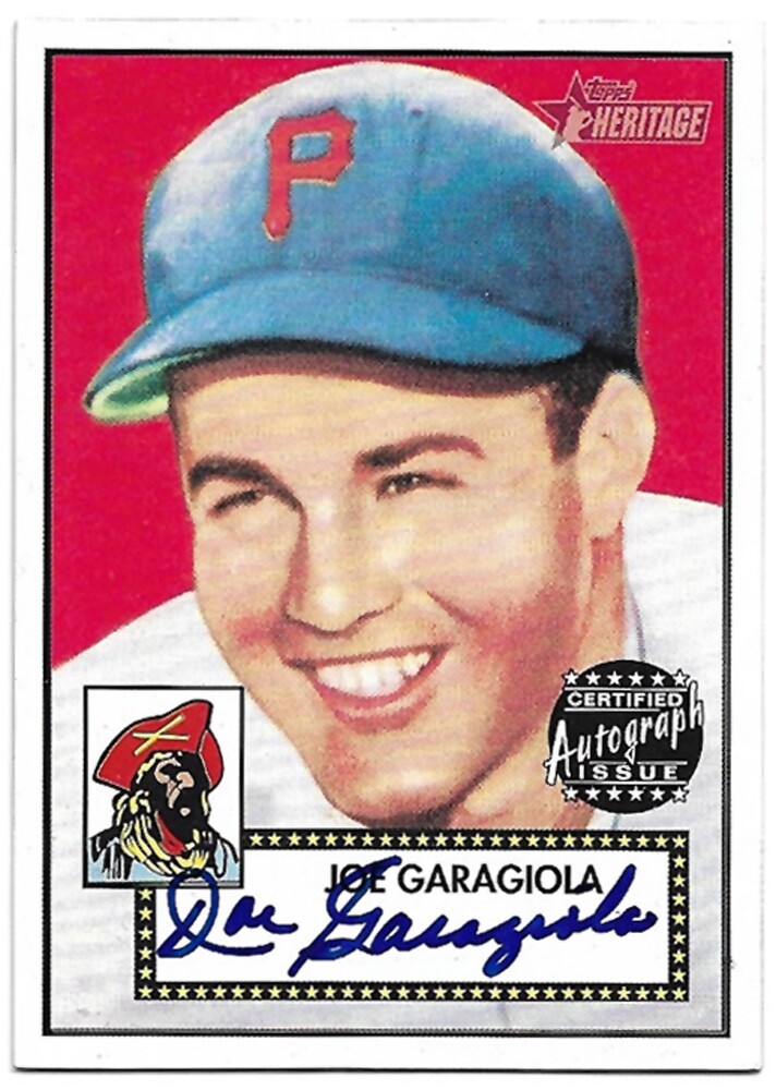 2001 Topps Heritage - JOE GARAGIOLA - Short Print SP Autograph Baseball Card